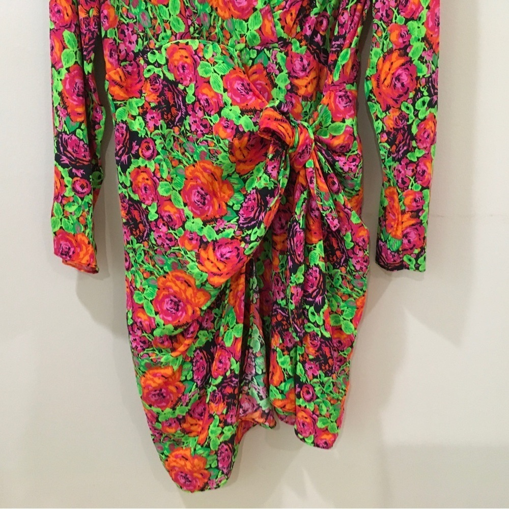 ZARA BLOGGER FAVE FLORAL MINI DRESS L - Picture 5 of 6